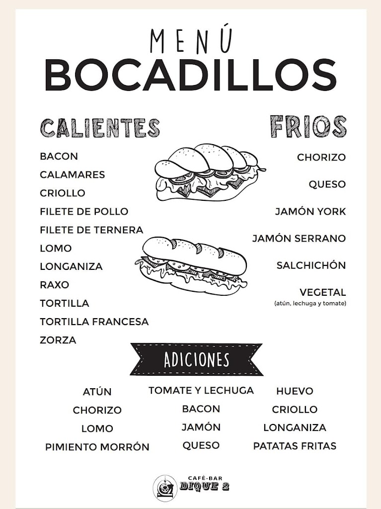 Bar Dique 2 — Carta