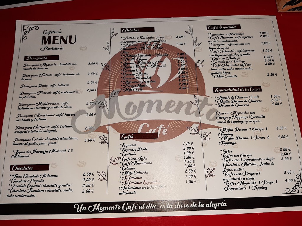 Cafe Caney — Carta