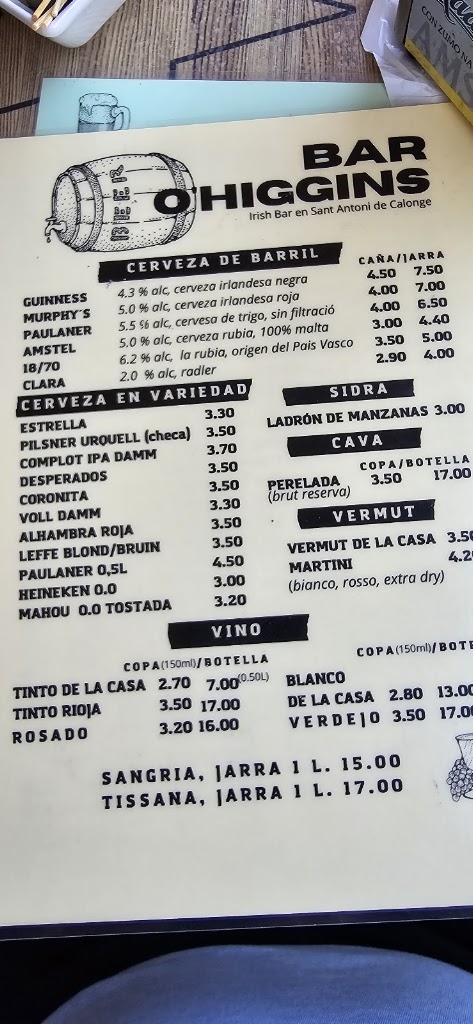 O'Higgins — Carta