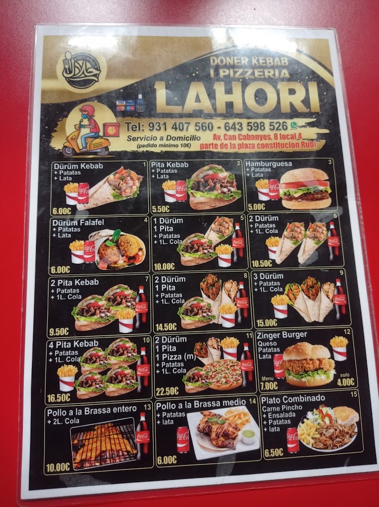 Lahori Doner Kebab I Pizzeria — Carta
