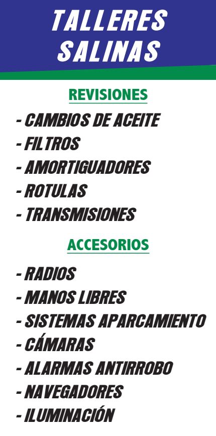 TALLERES SALINAS — Del propietario