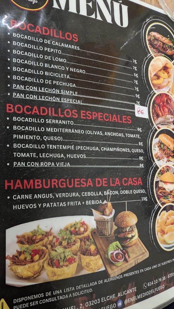 En el Medio del Fuego — Carta