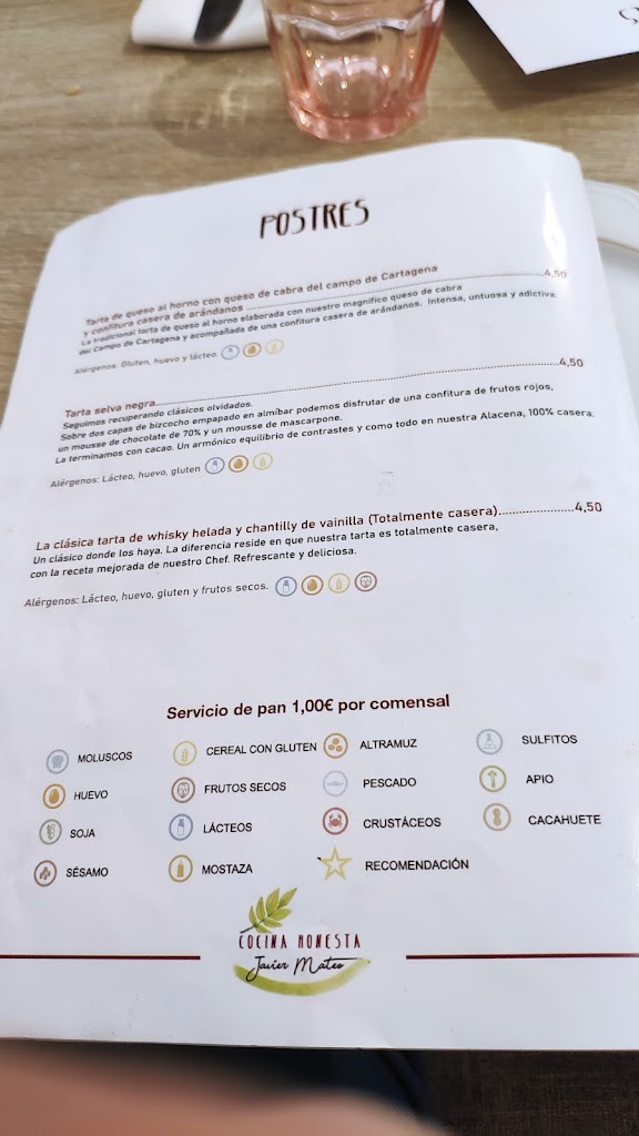 La alacena de Maria — Carta