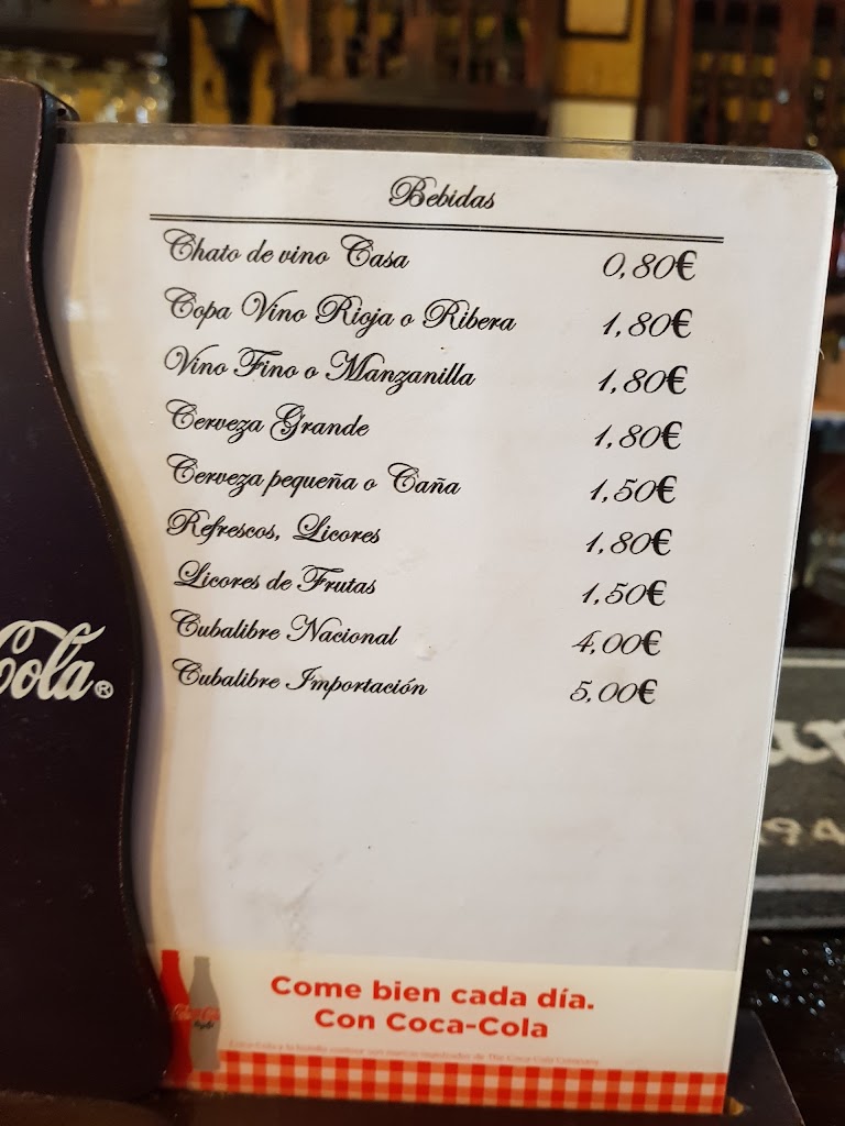 Restaurante Gregorio I — Carta