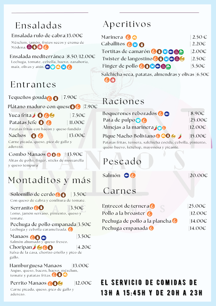 Bar Manao's — Carta
