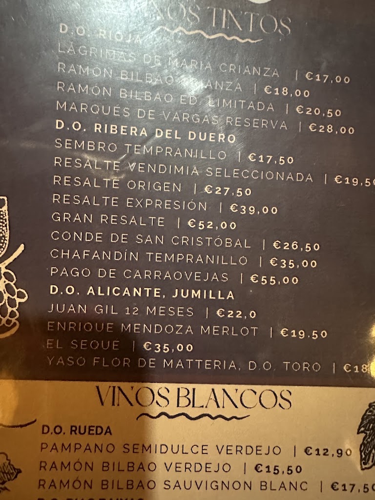 Restaurante El Bosque Animado Guardamar — Carta