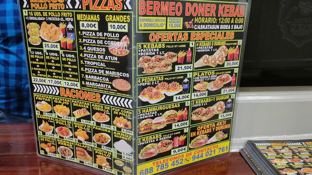 bermeo doner kebab — Carta