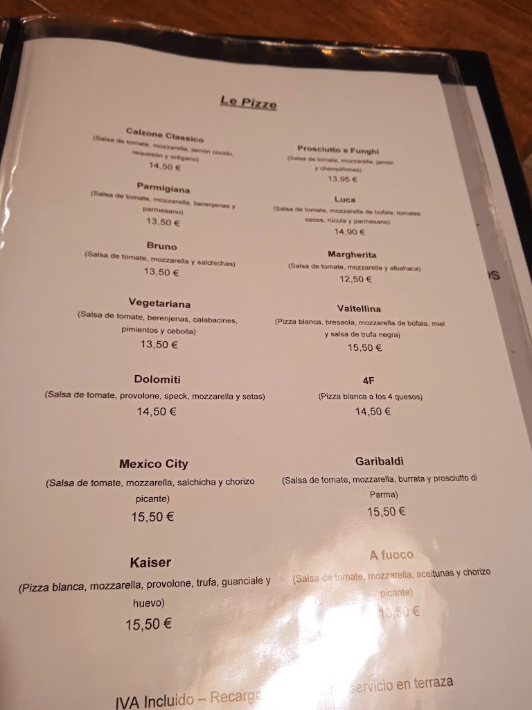 Restaurante Da Luca — Carta