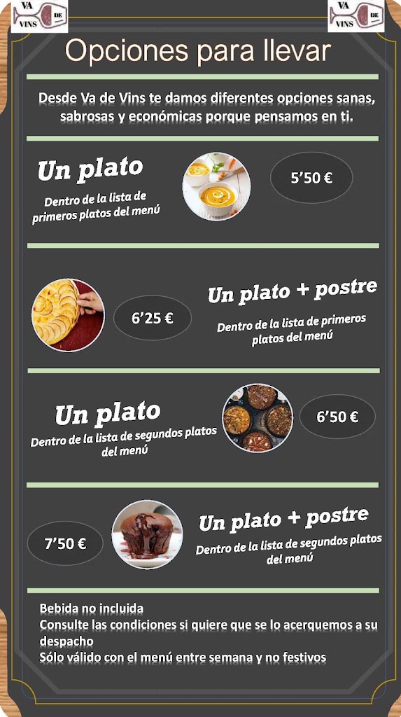 Va de Vins Restaurante — Carta