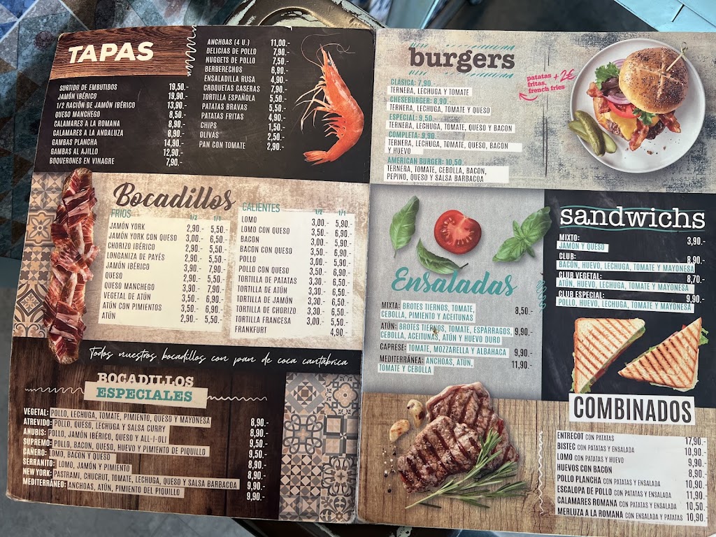Cafe Bar Anubis — Carta