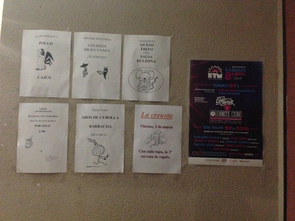 Bar la creueta — Carta