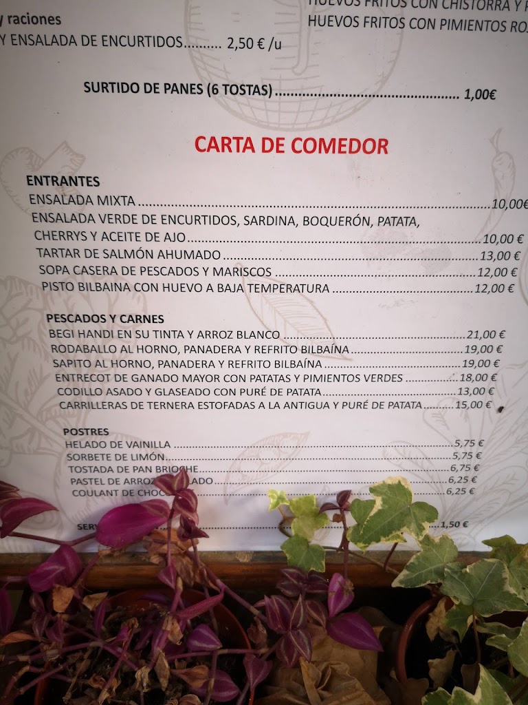 Bar-Restaurante "La Roca" — Carta