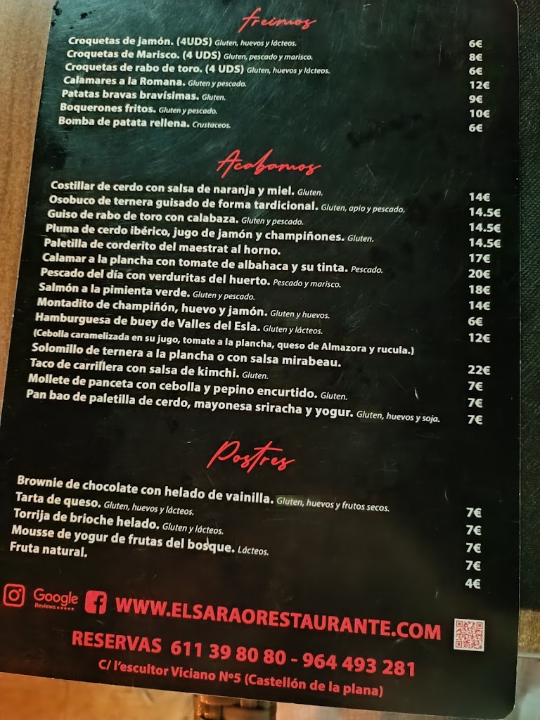 Restaurante Lo de Pepe — Carta