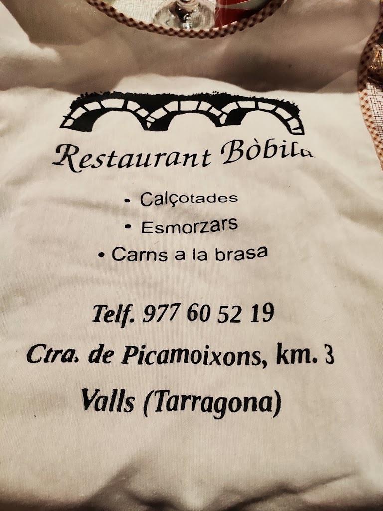 Restaurant La Bobila — Carta