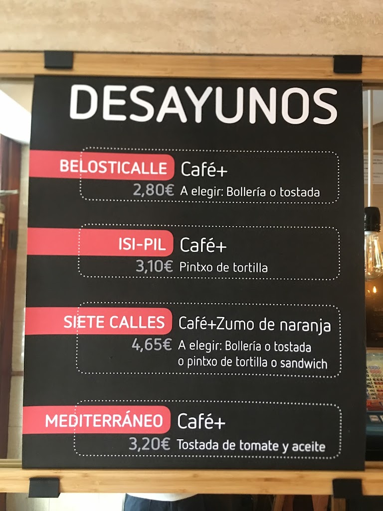 Isipil Bar — Carta