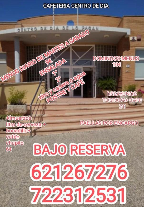 Cafeteria centro de dia lo pagan (hogar del pensionista) — Carta