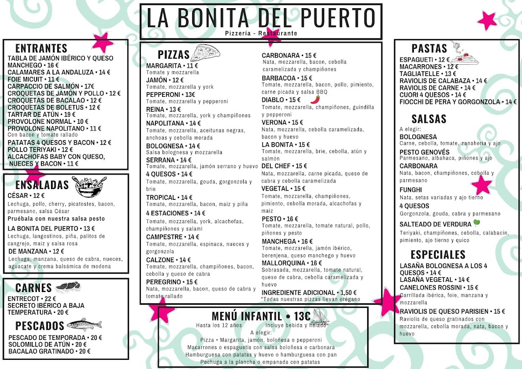 La Bonita Del Puerto — Carta