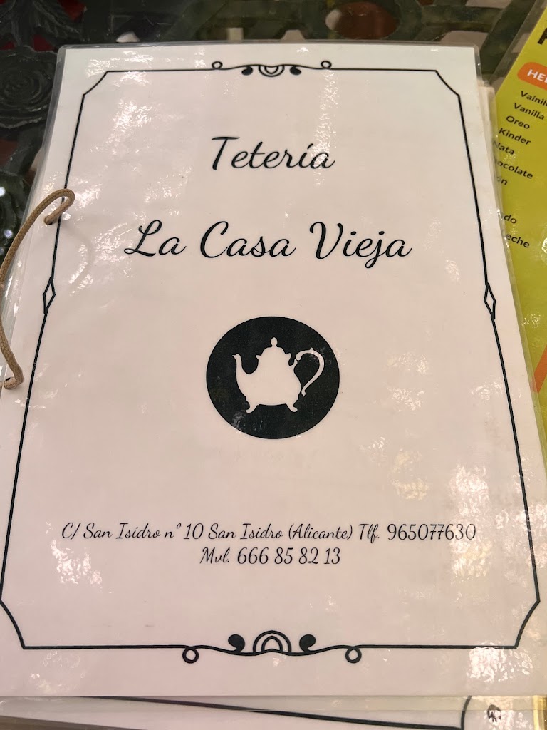 Teteria - Cafeteria "La Casa Vieja" — Carta