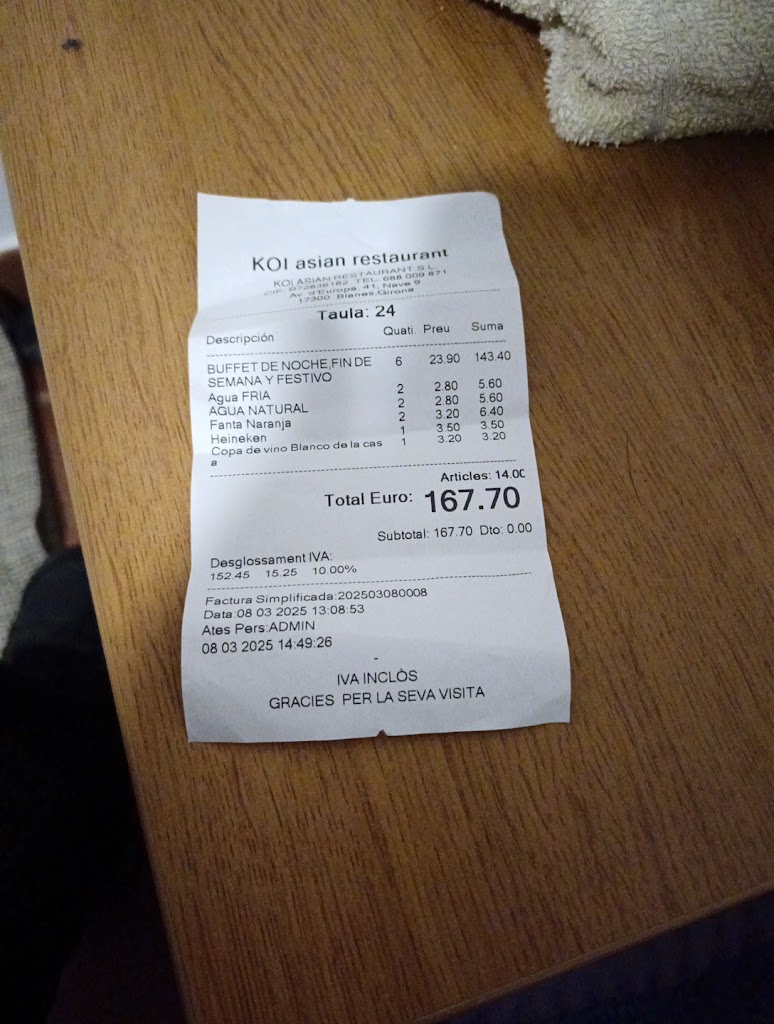 Koi Asian Restaurant — Mas recientes