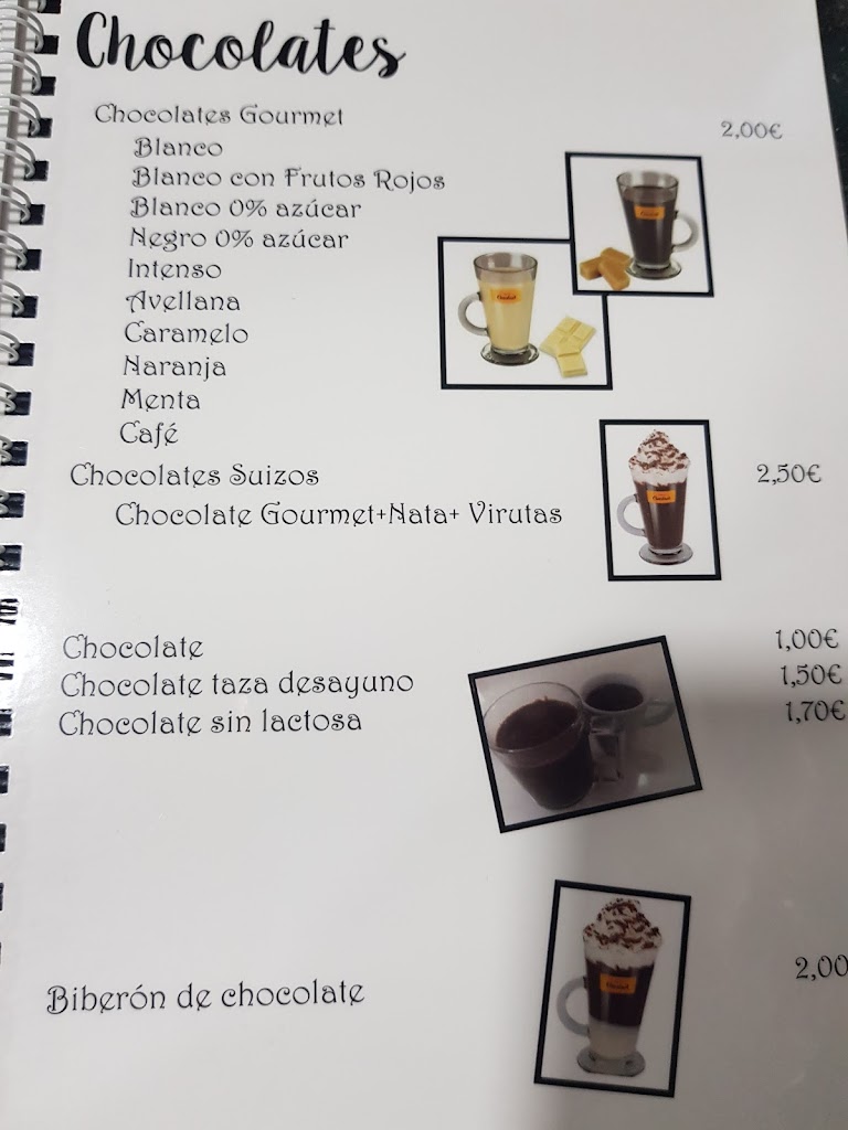 Churreria Cafeteria La Luna — Carta