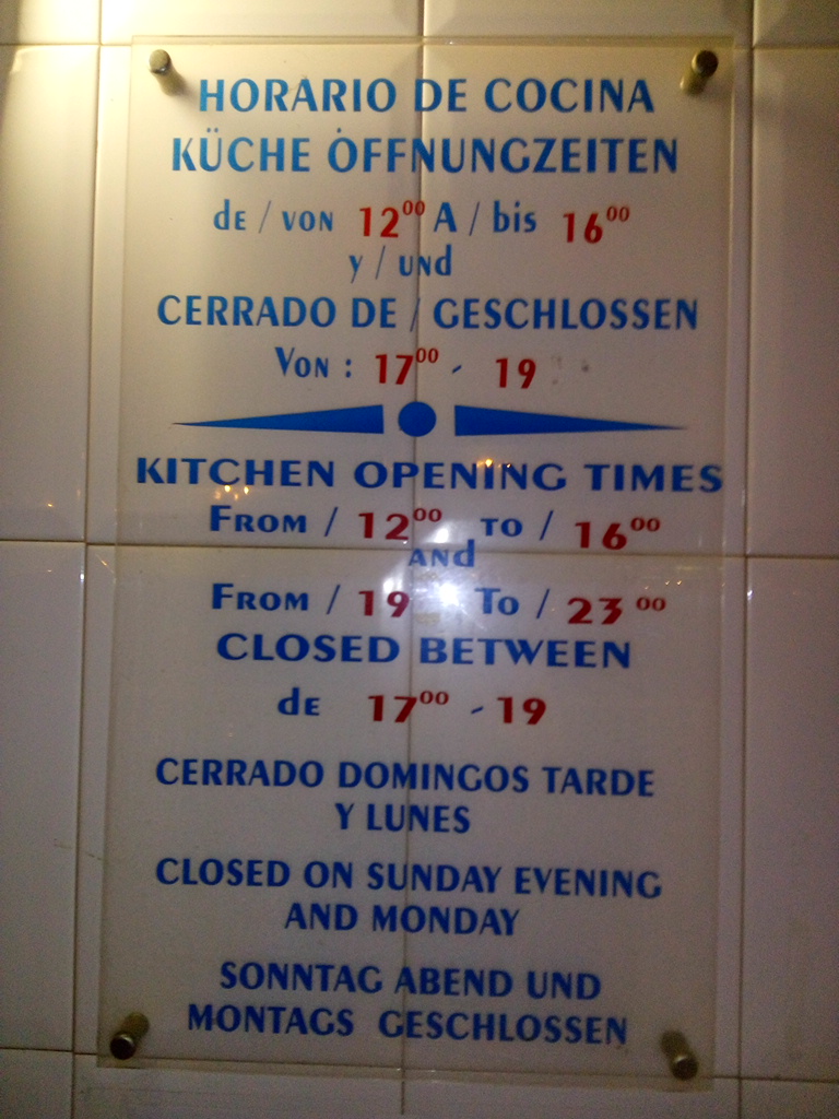 Restaurante Pepe Rico 2 — Carta