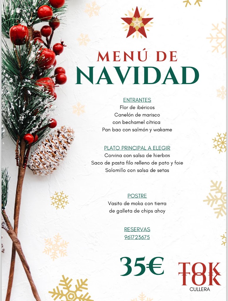 Tok Tok Comidas para llevar — Carta