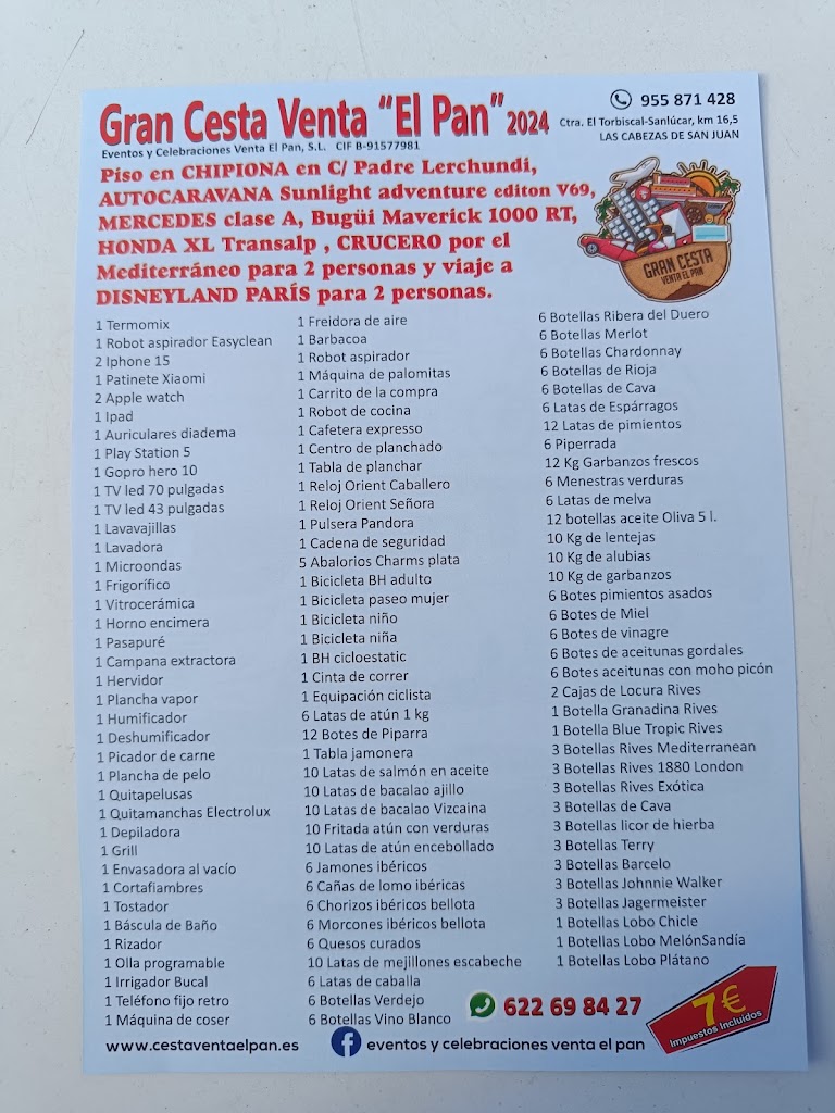 Hotel Restaurante Venta El Pan — Carta