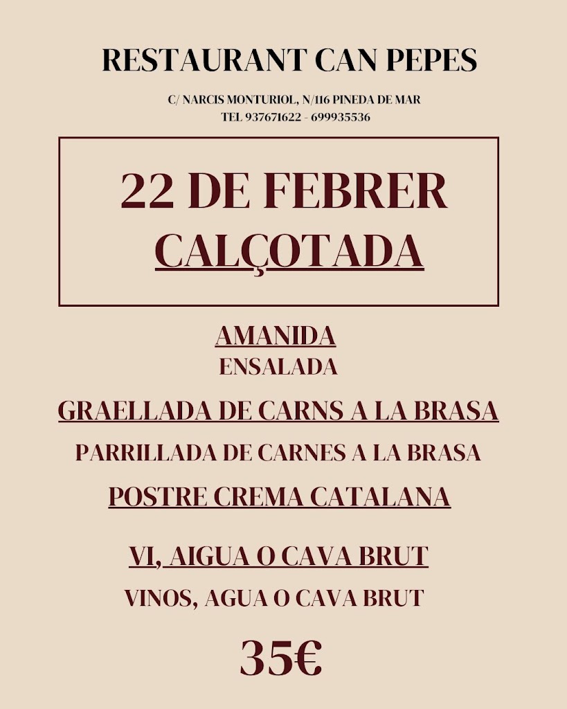 Can Pepes — Carta
