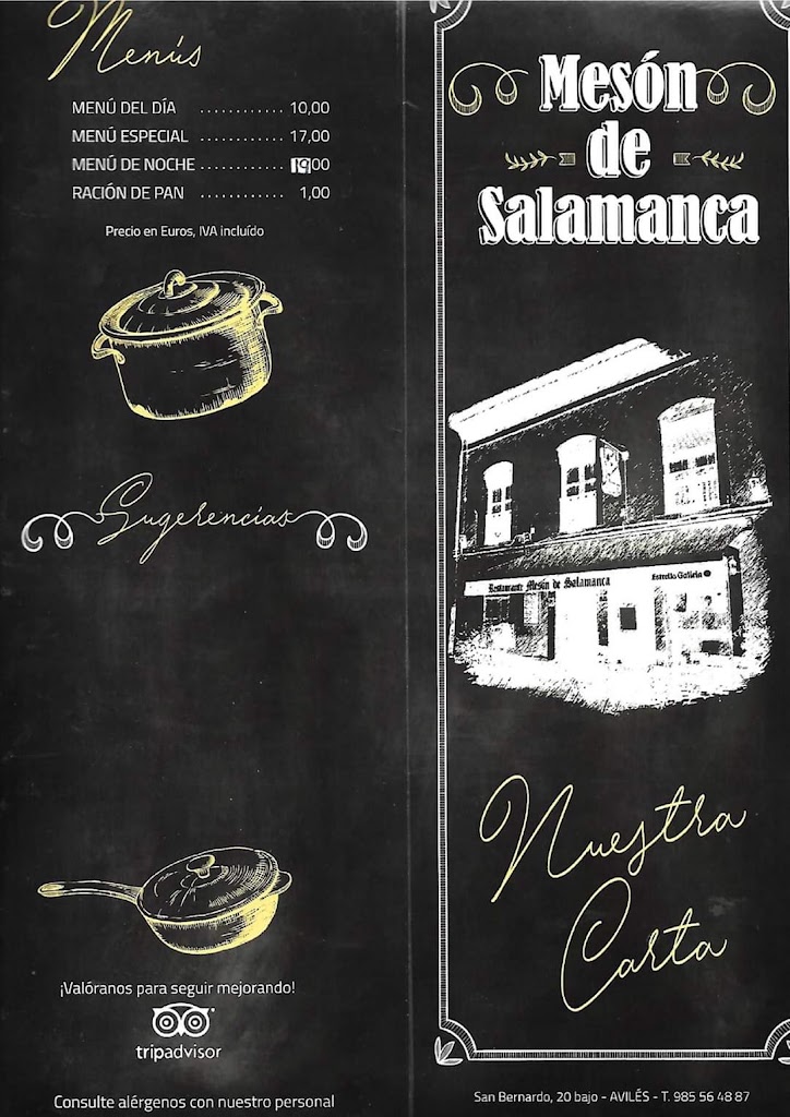 Meson de Salamanca — Carta