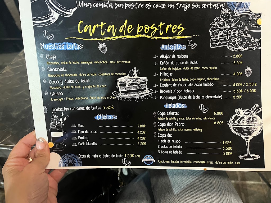 Pizzeria Montevideo Sant boi — Carta