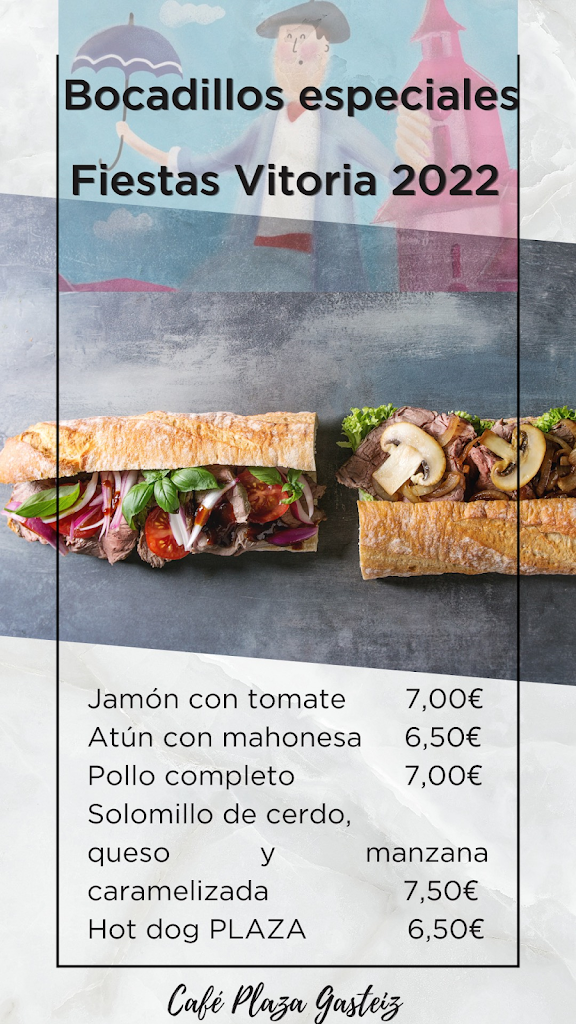 Cafe Plaza Gasteiz — Carta