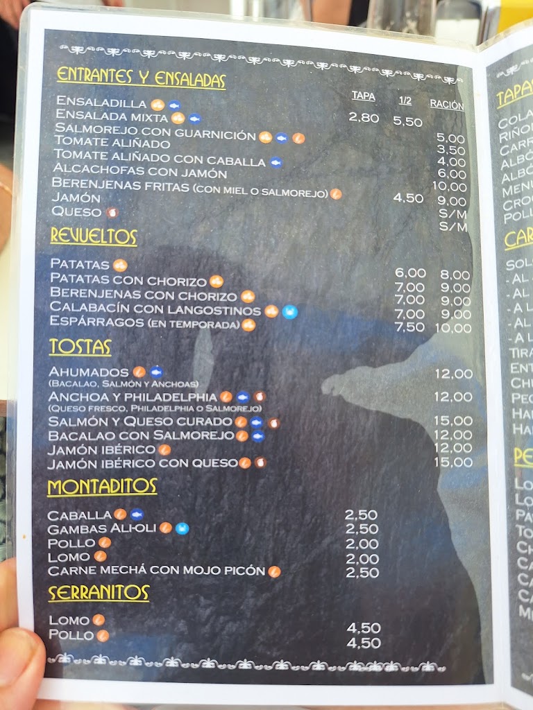 Bar Guardao en el 43 — Carta