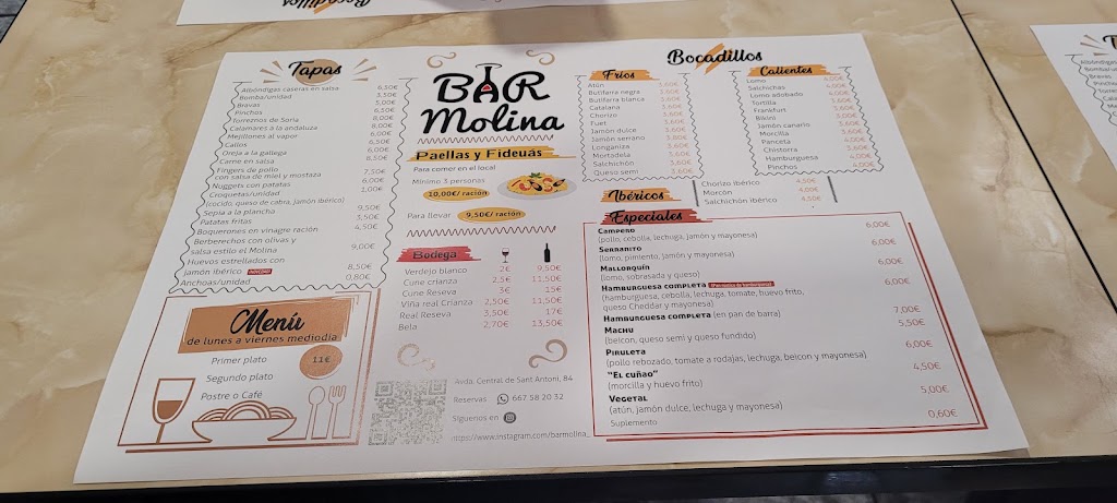 Bar Mingo — Carta