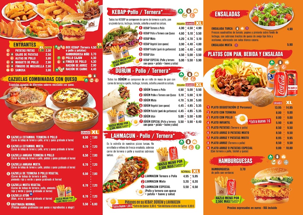 Almonte Star Kebab Autentico — Carta