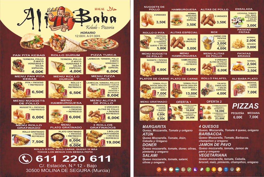 Ali baba doner kabab — Carta
