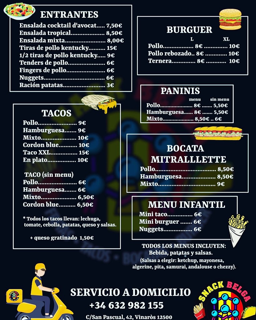 Snack Belga — Carta