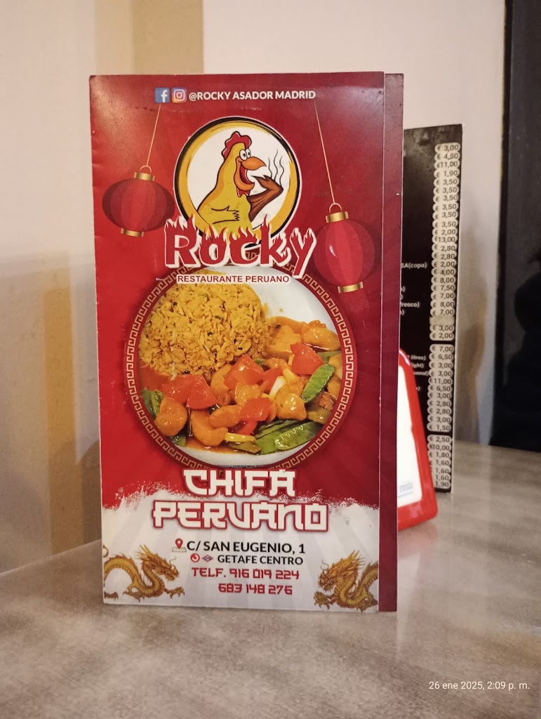 Rocky Asador Getafe — Carta