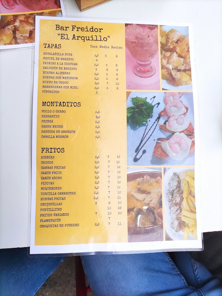 Bar El Arquillo(nueva direccion) — Carta