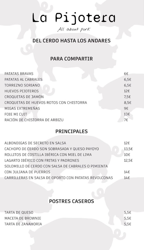 La Pijotera — Carta