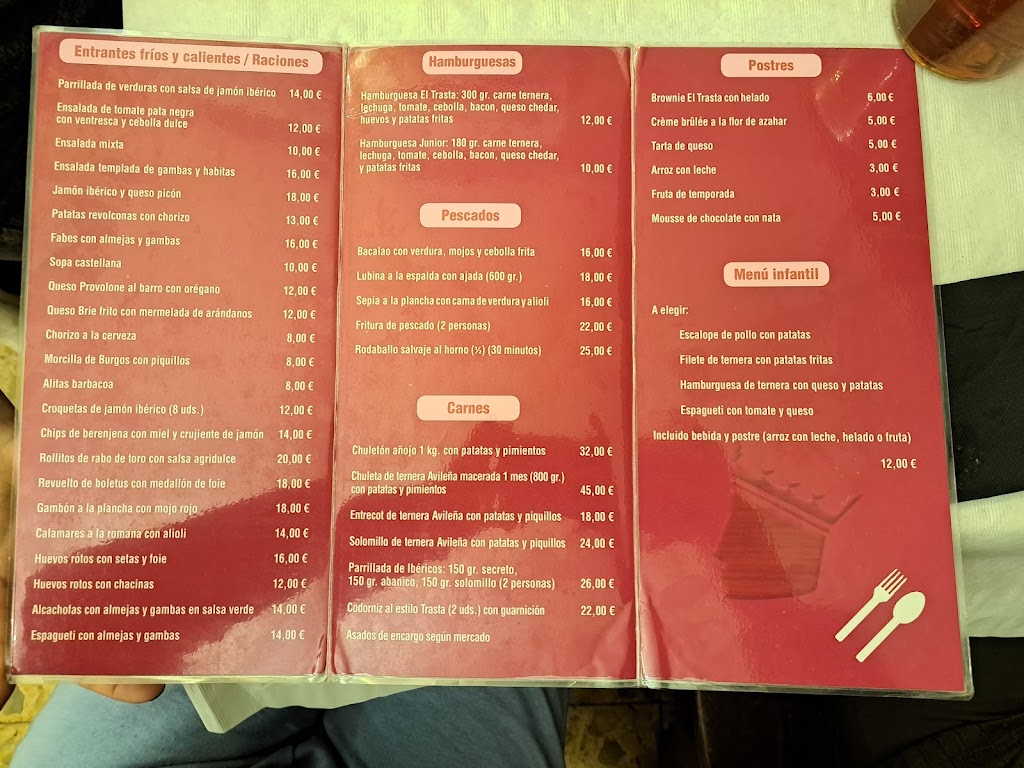 El Trasta — Carta