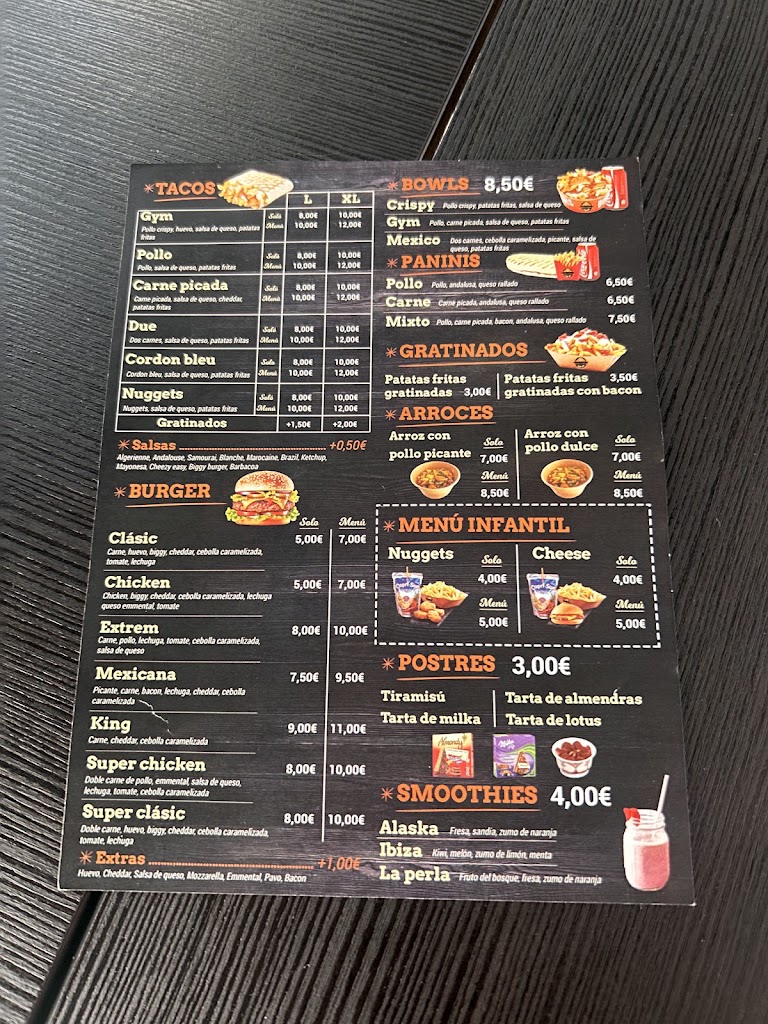 LA PERLA TACOS BURGER HALAL BENICARLO — Carta