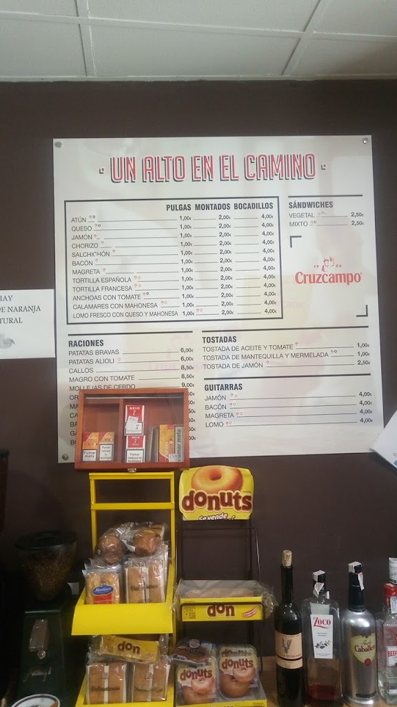 Bar Un Alto En El Camino — Carta