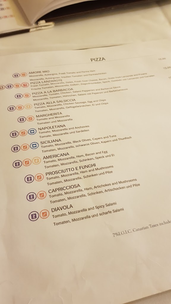 Restaurante Casa Parmigiano — Carta