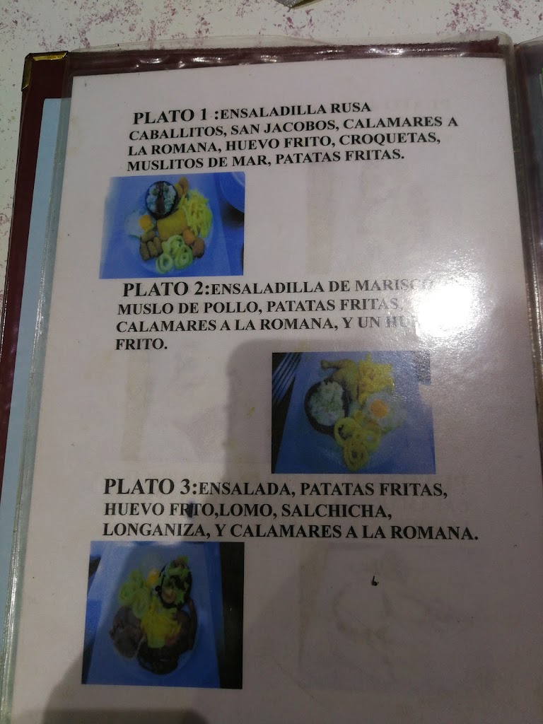 Restaurante Merendero LA CHULA — Carta