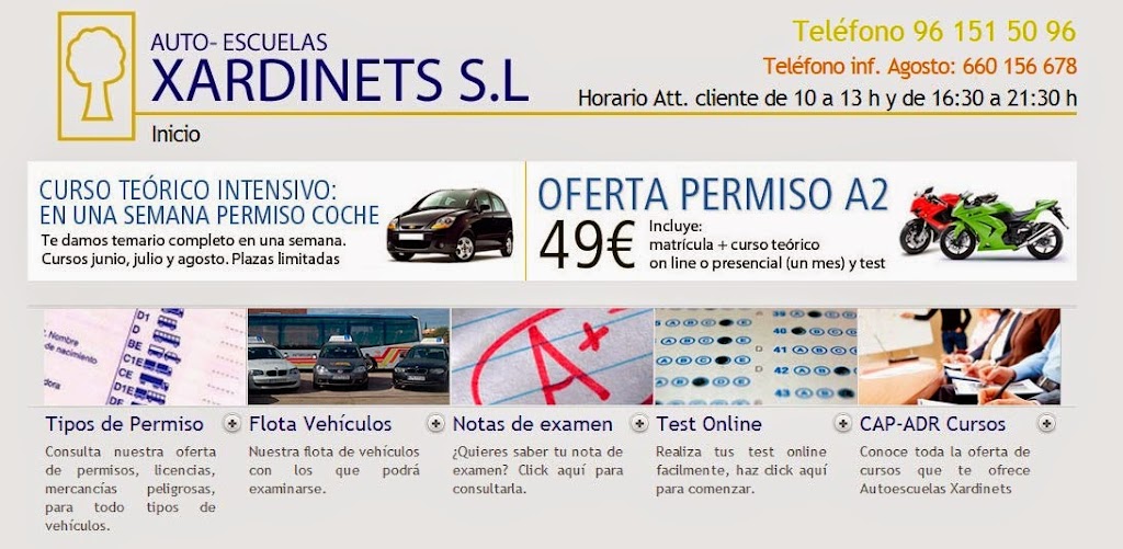 Pistas | Autoescuela en Valencia | Xardinets Aldaia