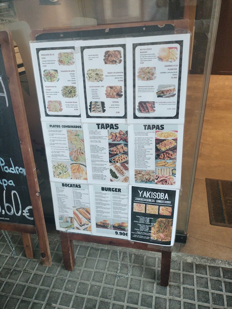al-Andalus el arte del tapeo — Carta