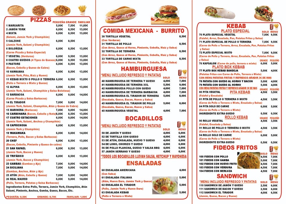 El Tirador kebab Pizzeria — Del propietario