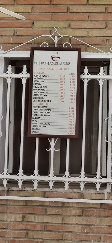 Cafe Bar Plaza de Abastos — Carta