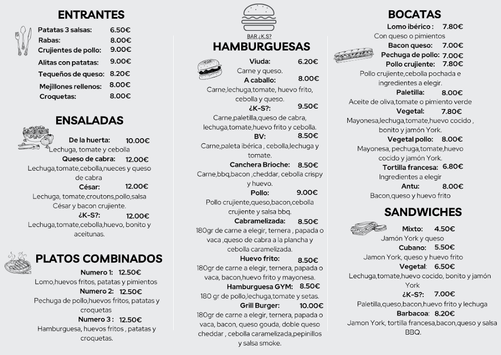 Bar ?K.S? — Carta