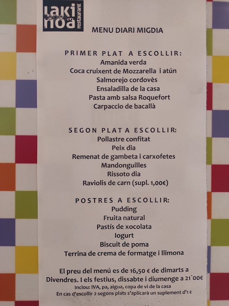 Lakinoa (ara Moments Tortosa) — Carta